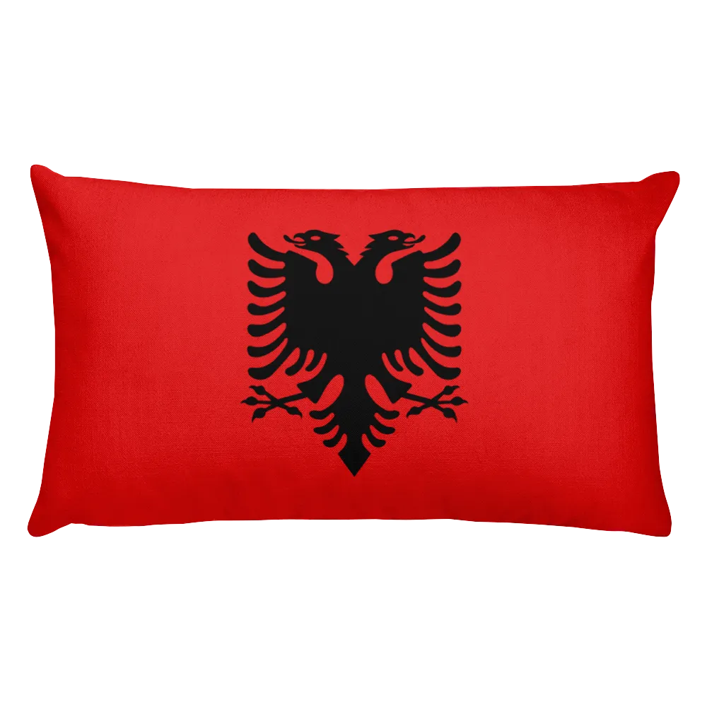 Albania Flag Allover Print Rectangular Pillow