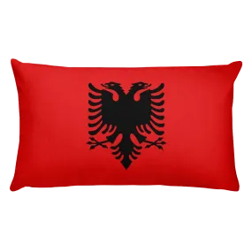 Albania Flag Allover Print Rectangular Pillow