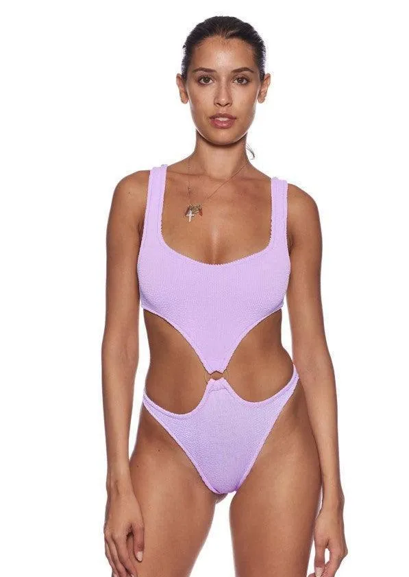 Augusta Scrunch Swimsuit in Lilac