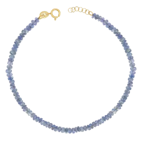 Blue Sapphire Faceted Bead Bracelet