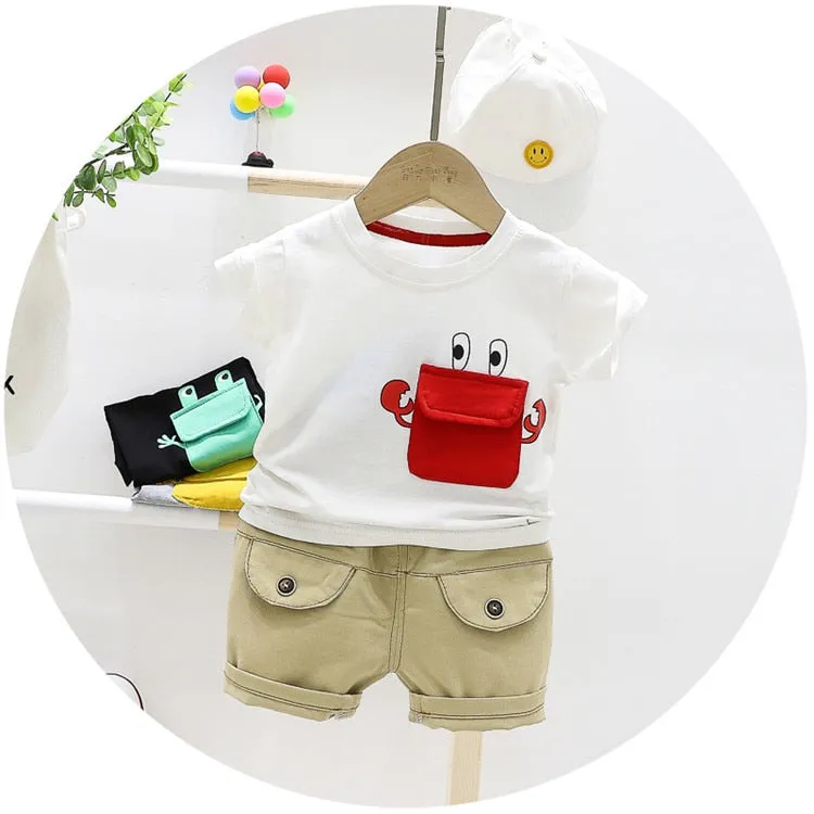 Boys Smiley Pocket 2 Pcs Set