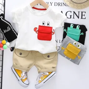 Boys Smiley Pocket 2 Pcs Set