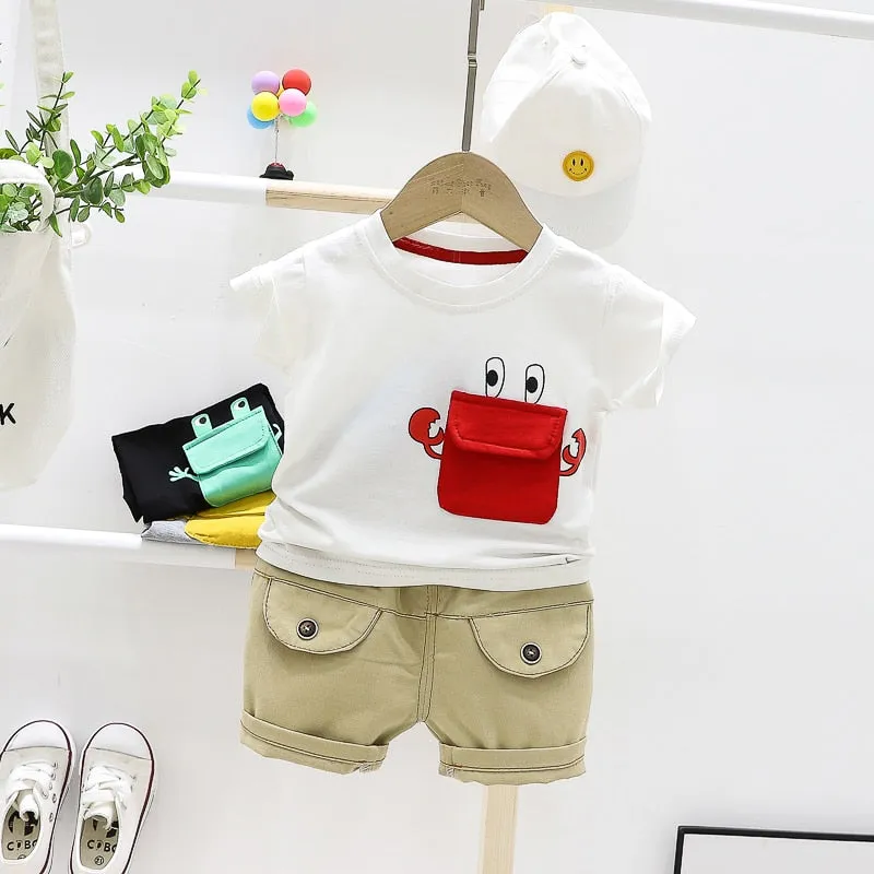 Boys Smiley Pocket 2 Pcs Set