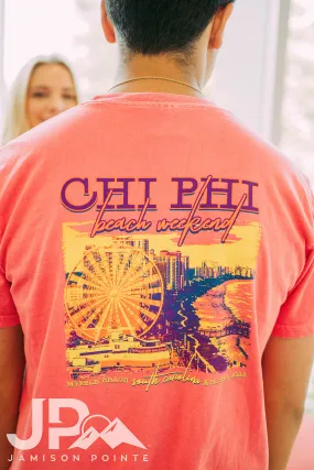 Chi Phi Beach Weekend Seaside Skyline Tee