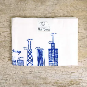 Chicago Buildings Tea Towel