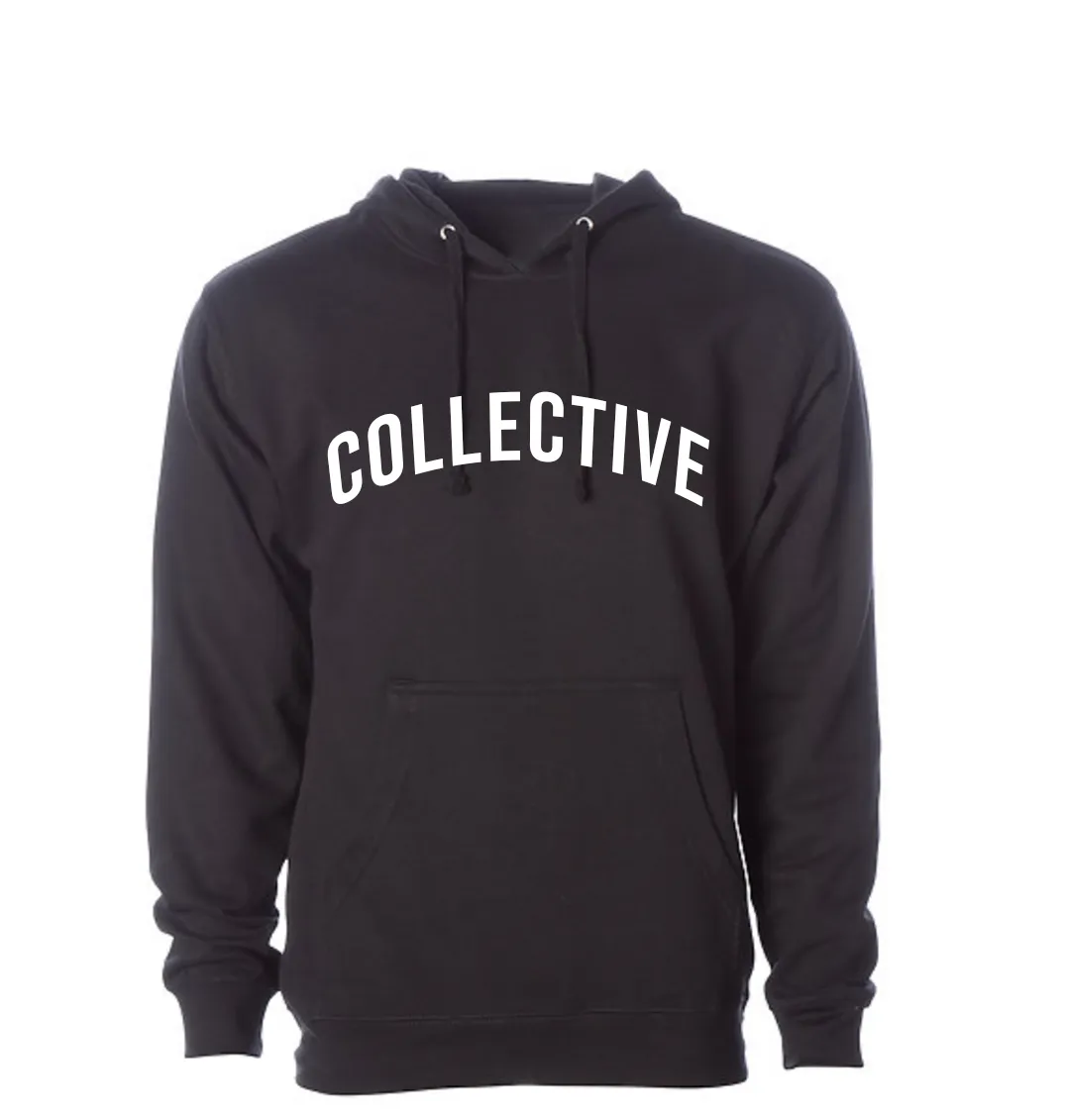 Collective Arch Script Black Hoodie Sweater