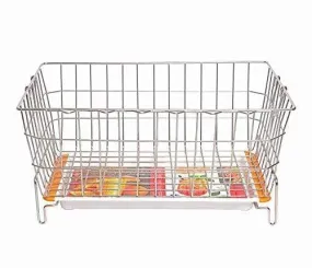 Embassy Dish Draining Basket/Kuda with Drip Tray, Rectangle, 60x47x25 cms (LxBxH)