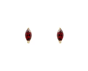 Garnet Marquise Studs