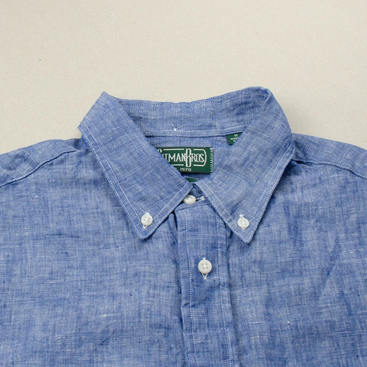 Gitman Vintage - Linen Chambray Shirt - Blue