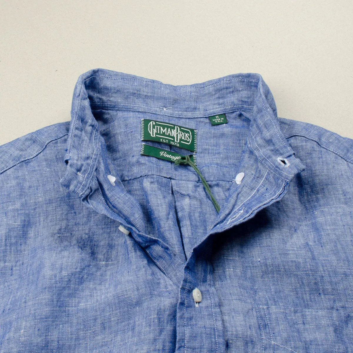 Gitman Vintage - Linen Chambray Shirt - Blue