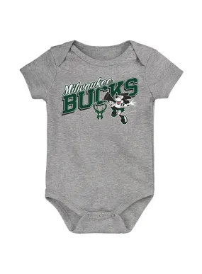 Infant Outerstuff Team Love Minnie Milwaukee Bucks Onesie