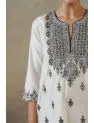 Ivory Gota And Mirror Kurta Set