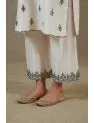 Ivory Gota And Mirror Kurta Set