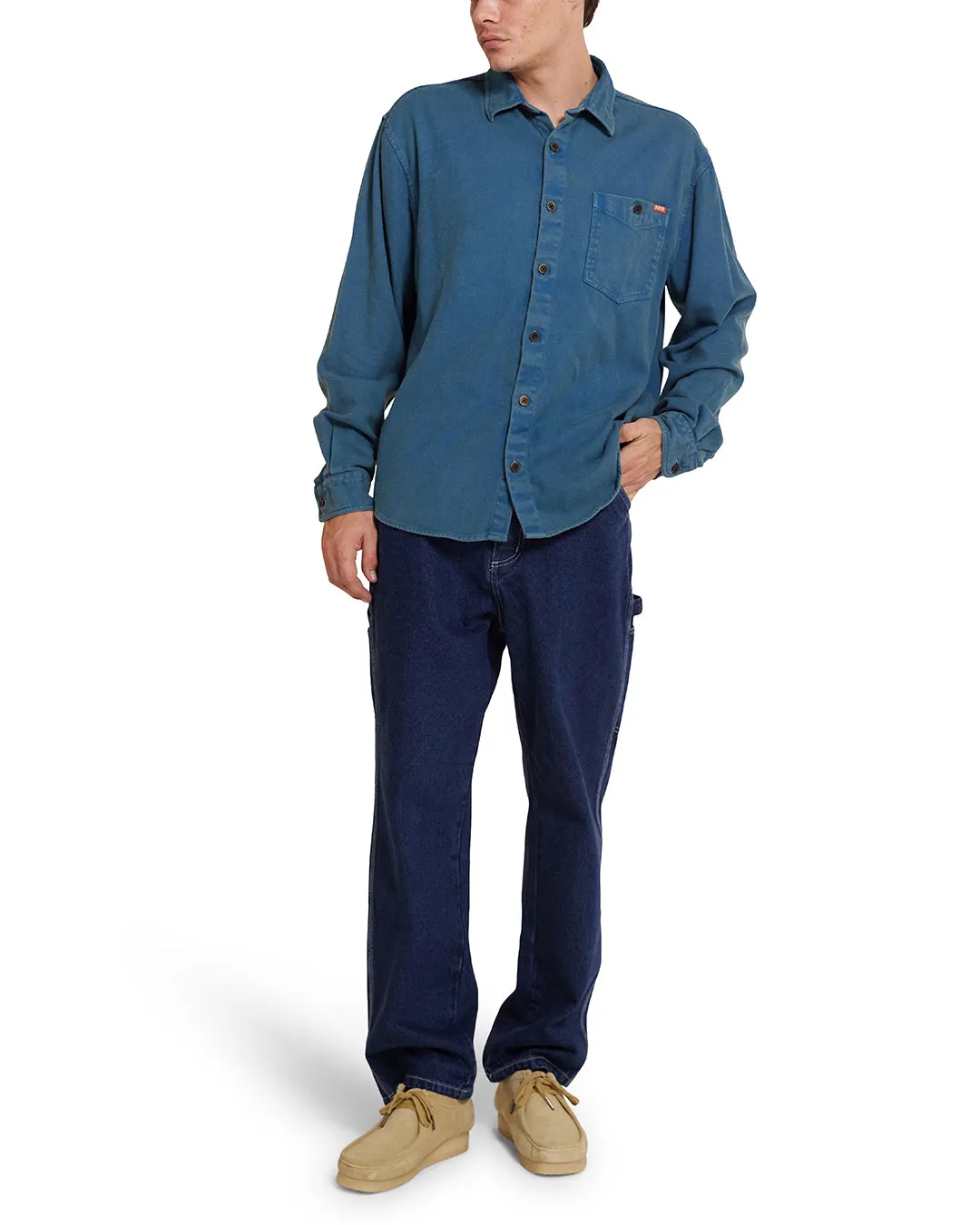 Keon Flannel Shirt - Moroccan Blue