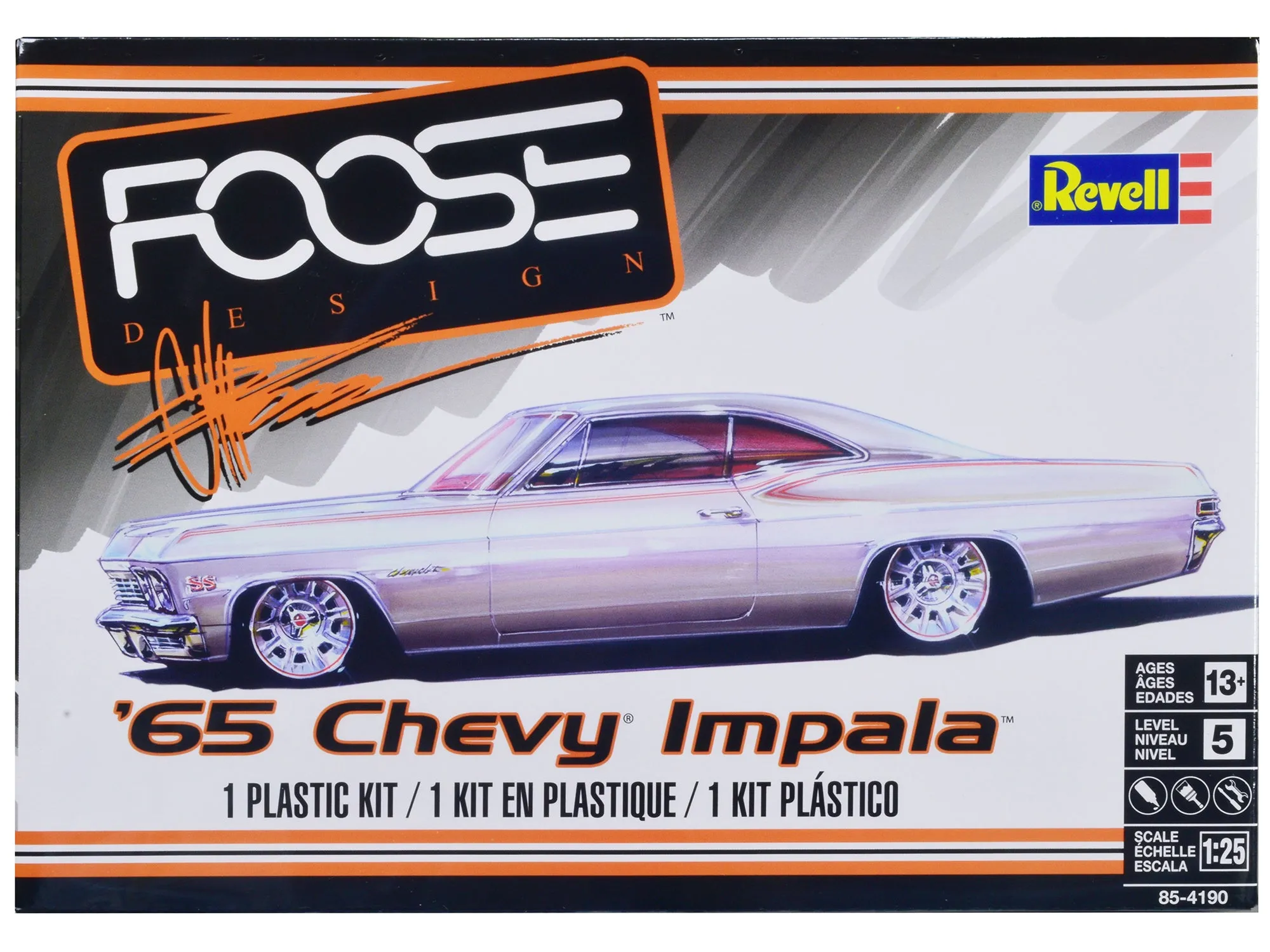 Level 5 Model Kit 1965 Chevrolet Impala Foose Designed 1/25 Scale Model by Revell