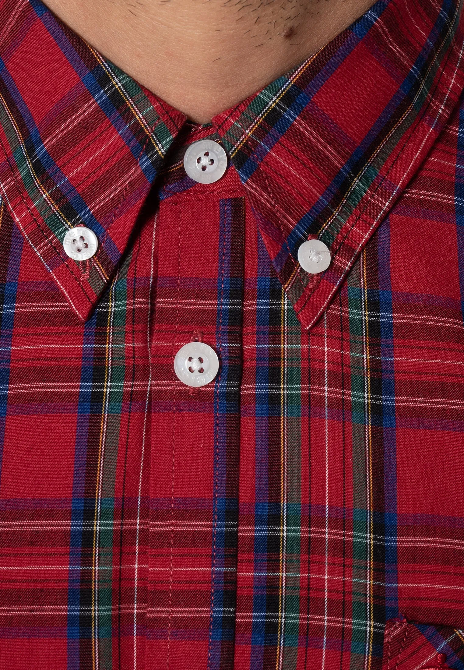 Merc London Neddy Check Shirt Red