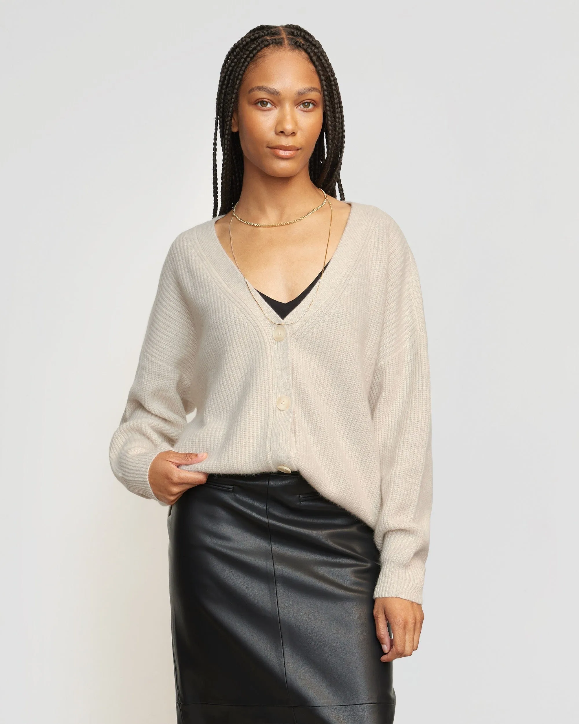 Ola Oversized Cashmere Cardigan