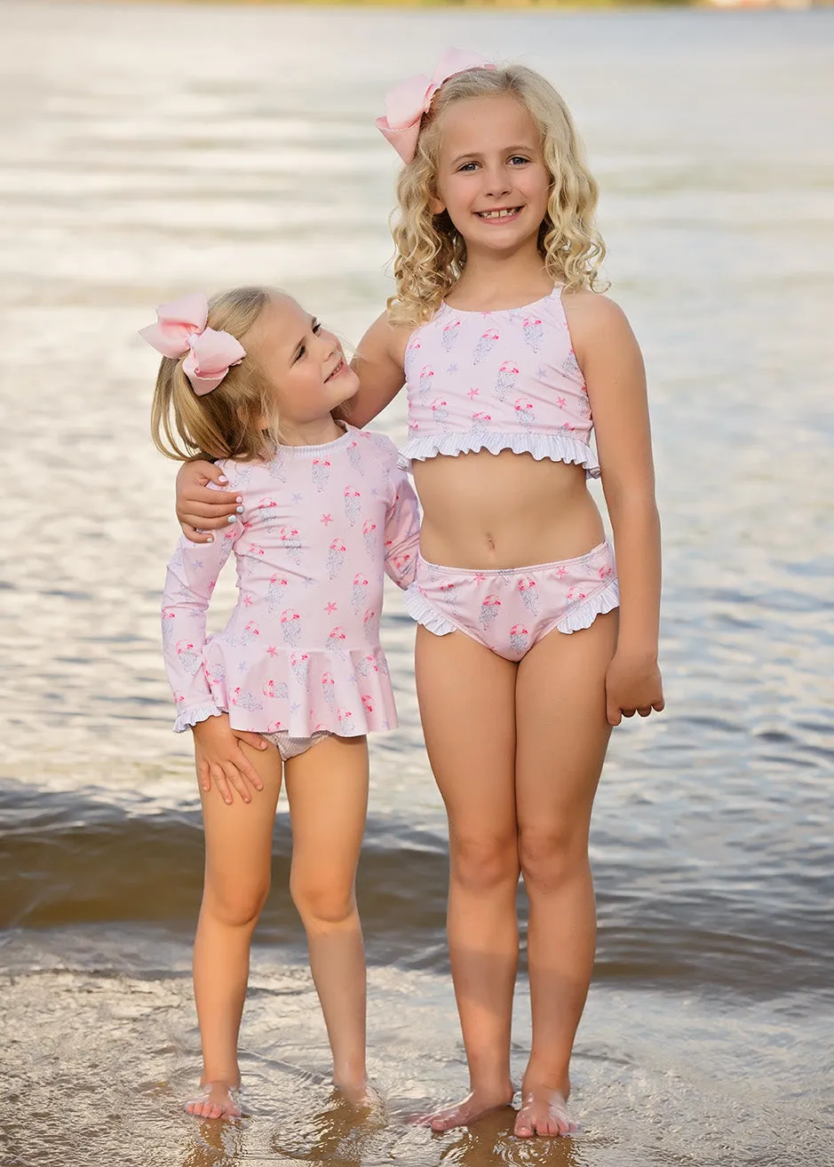 Poppy Peplum Swimsuit | Jellyfish (24M, 8)