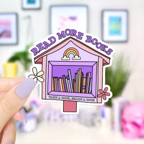 Read More Books Little Library - Waterproof Vinyl Sticker