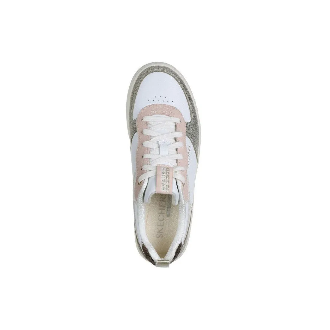 'Skechers' Women's Sport Court 92-Sheer Shine - White / Pink / Gold