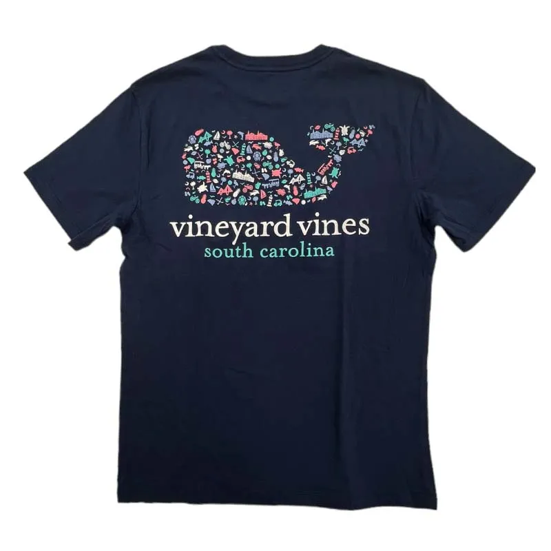 South Carolina Icons Whale Fill Short Sleeve T-Shirt