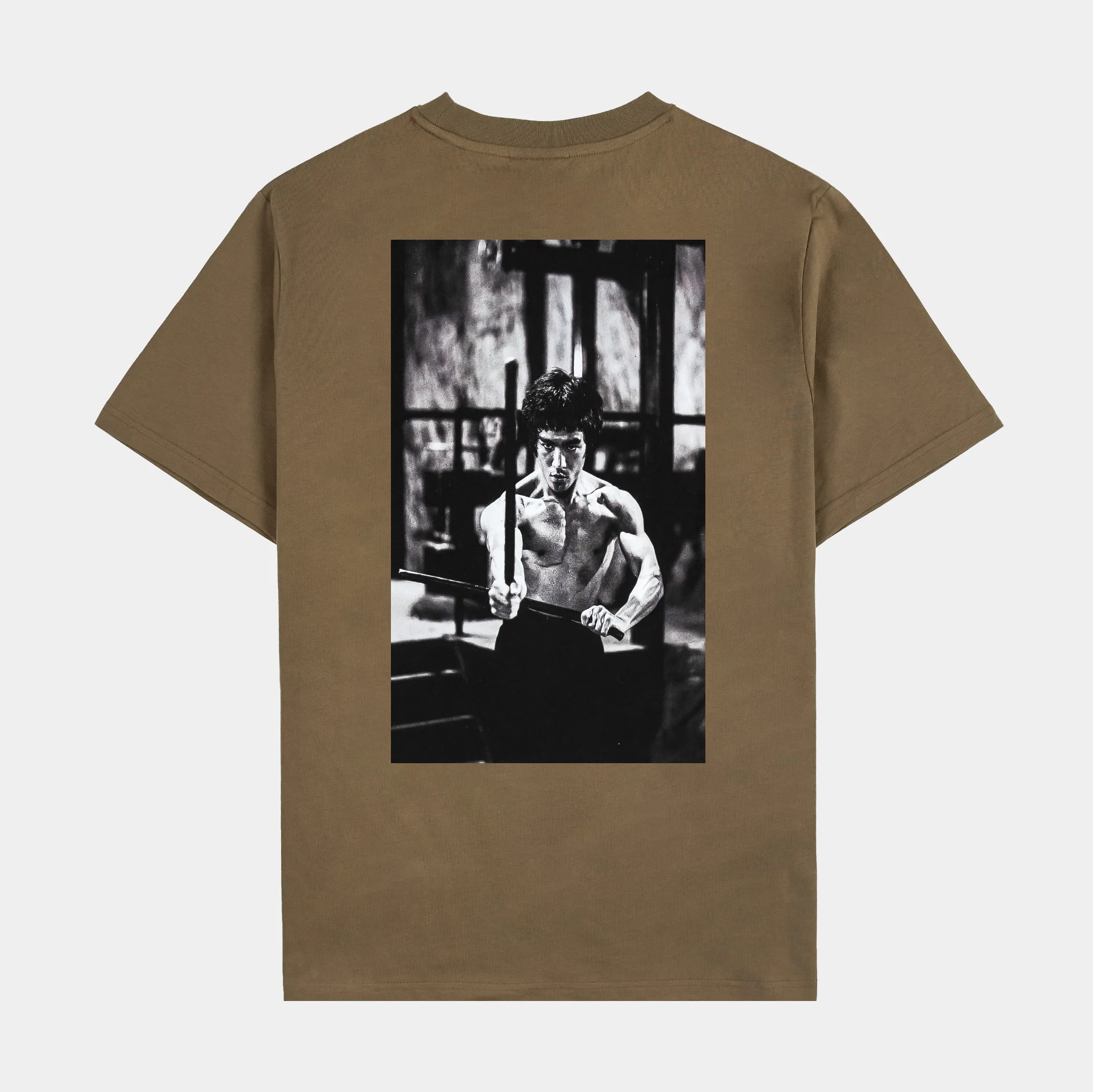 SP x Bruce Lee Fighting Sticks Mens Short Sleeve Shirt (Brown)