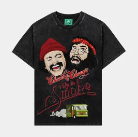 SP x Cheech and Chong's Up In Smoke Vintage Wash Mens Short Sleeve Shirt (Black/Red)