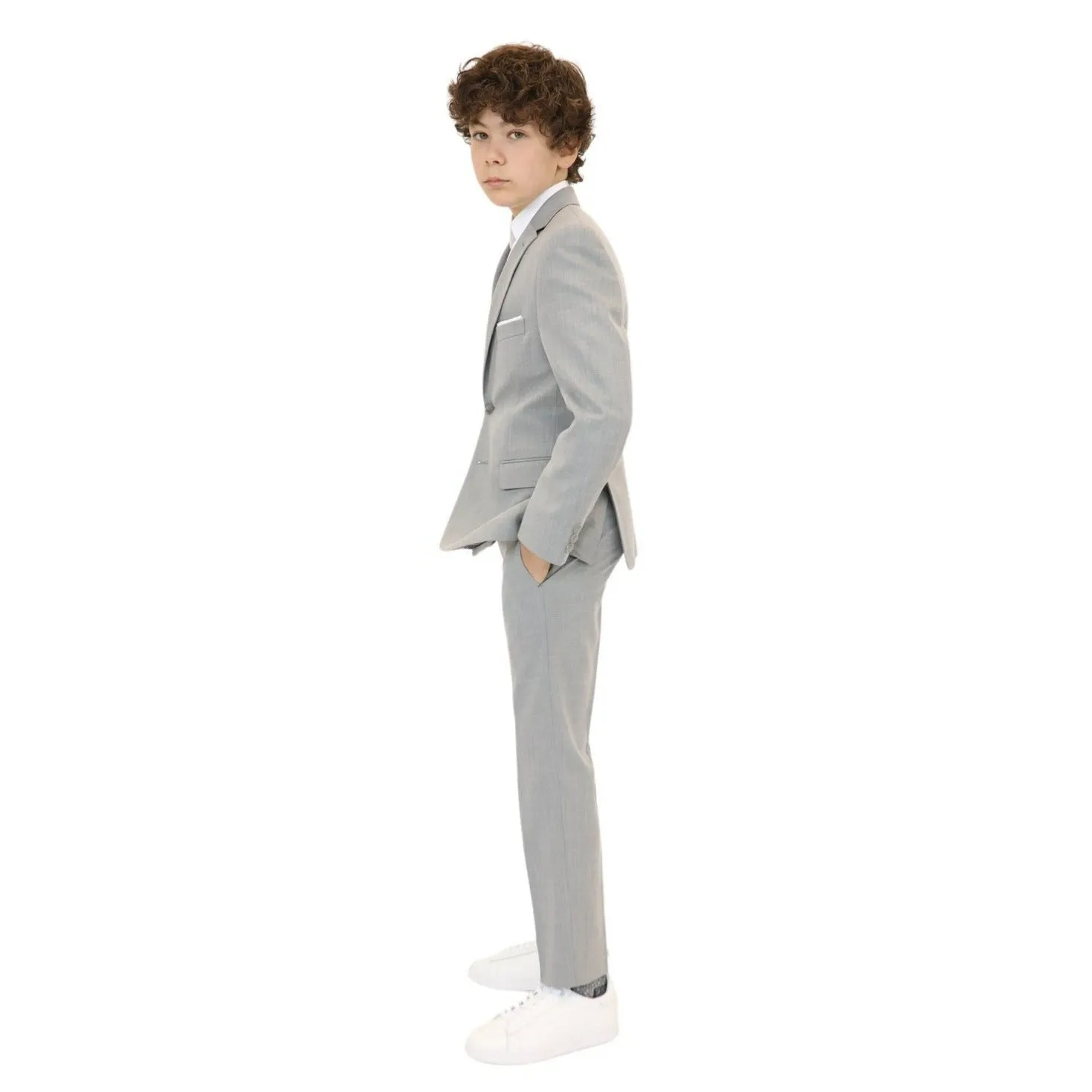 Tallia Boys Skinny Light Grey Suit CZ0050