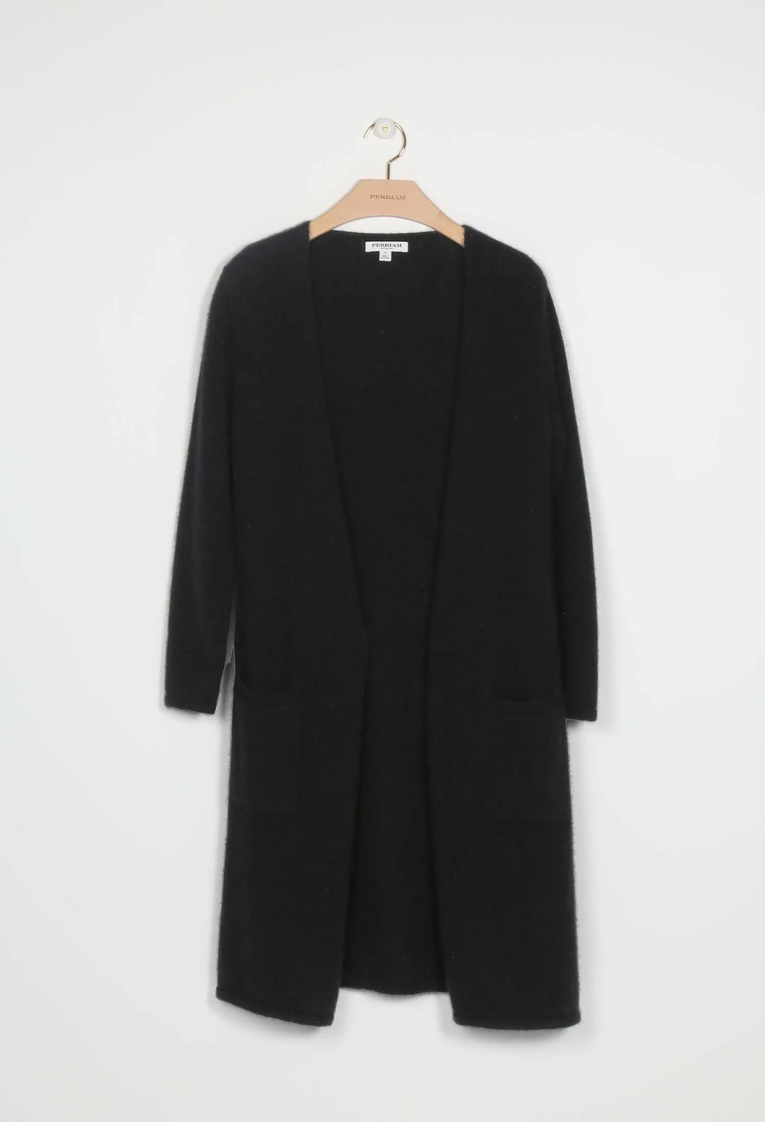 The Loft Merino Possum Silk Cardigan - Black