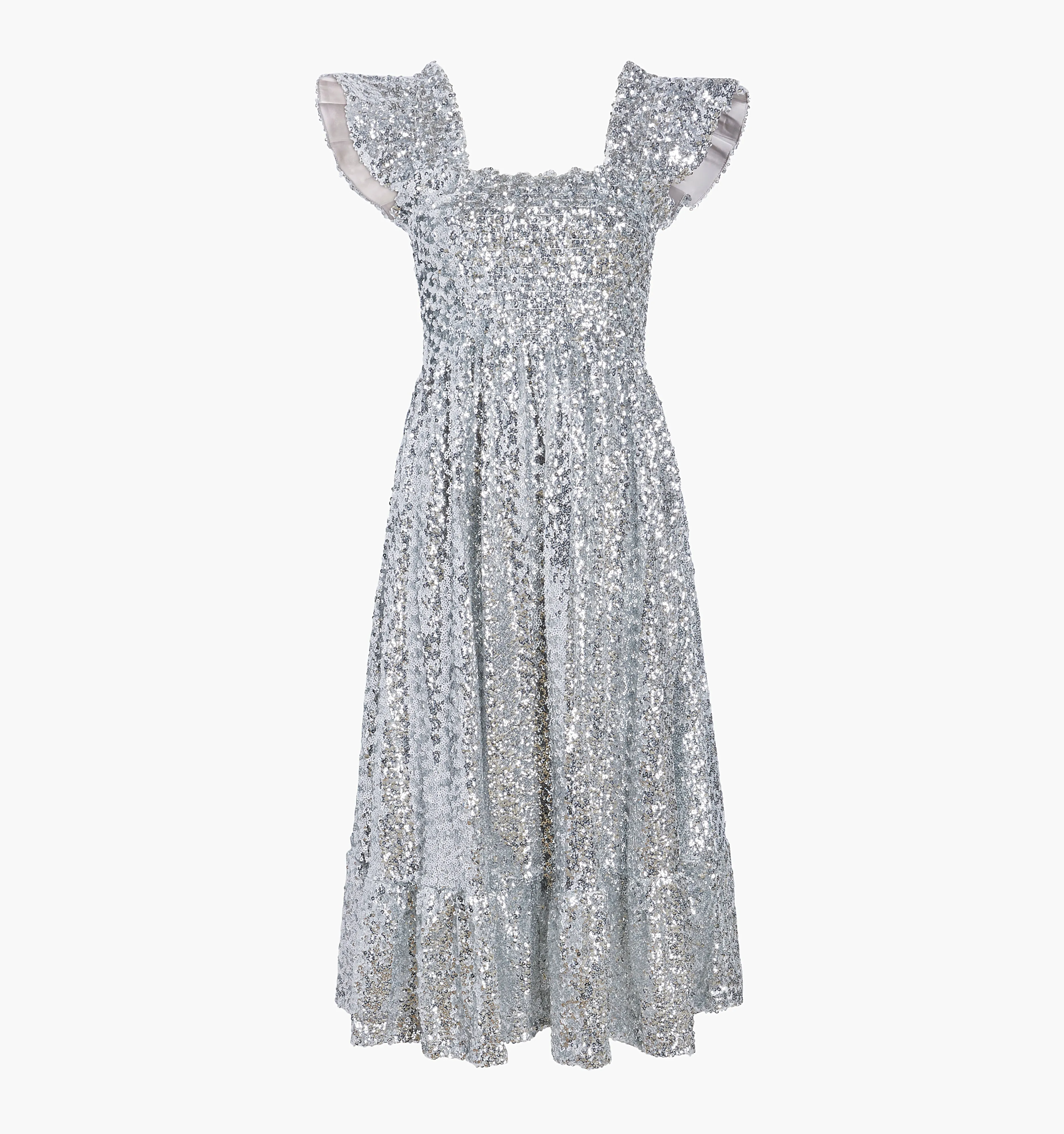 The Sequin Ellie Nap Dress - Silver Sequin