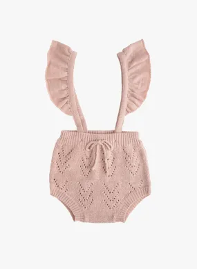 Tocoto Vintage Baby Knitted Romper in Pink